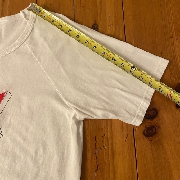 Armani Exchange Large Icon Logo Short-Sleeve Tee Red Material Sown for Letters - Picture 11 of 11